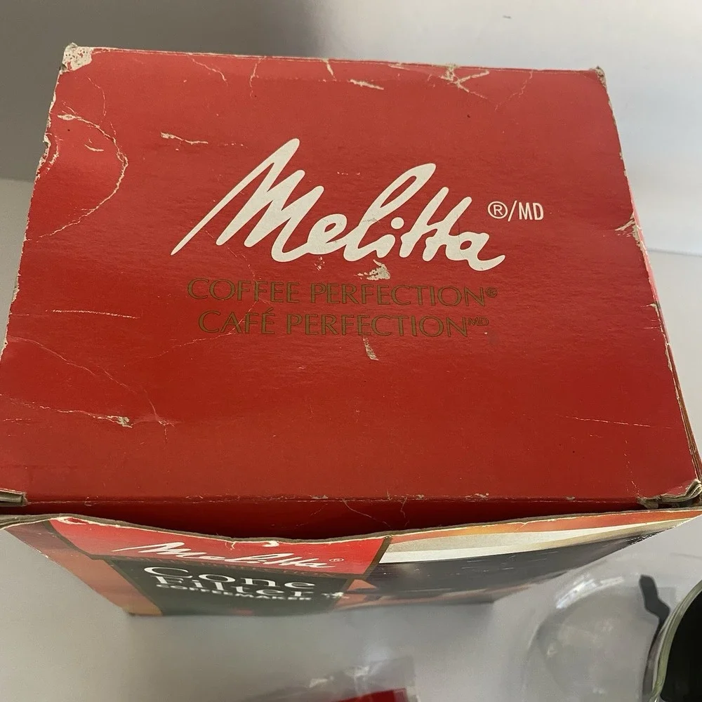 Vintage 90s Melitta 36 oz. Pour Over Coffee Brewer Black NOS 6 Cup Model CM-6/4‎